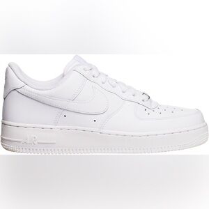 Nike Air Force One Youth Size 2.5Y Triple White Leather Shoes